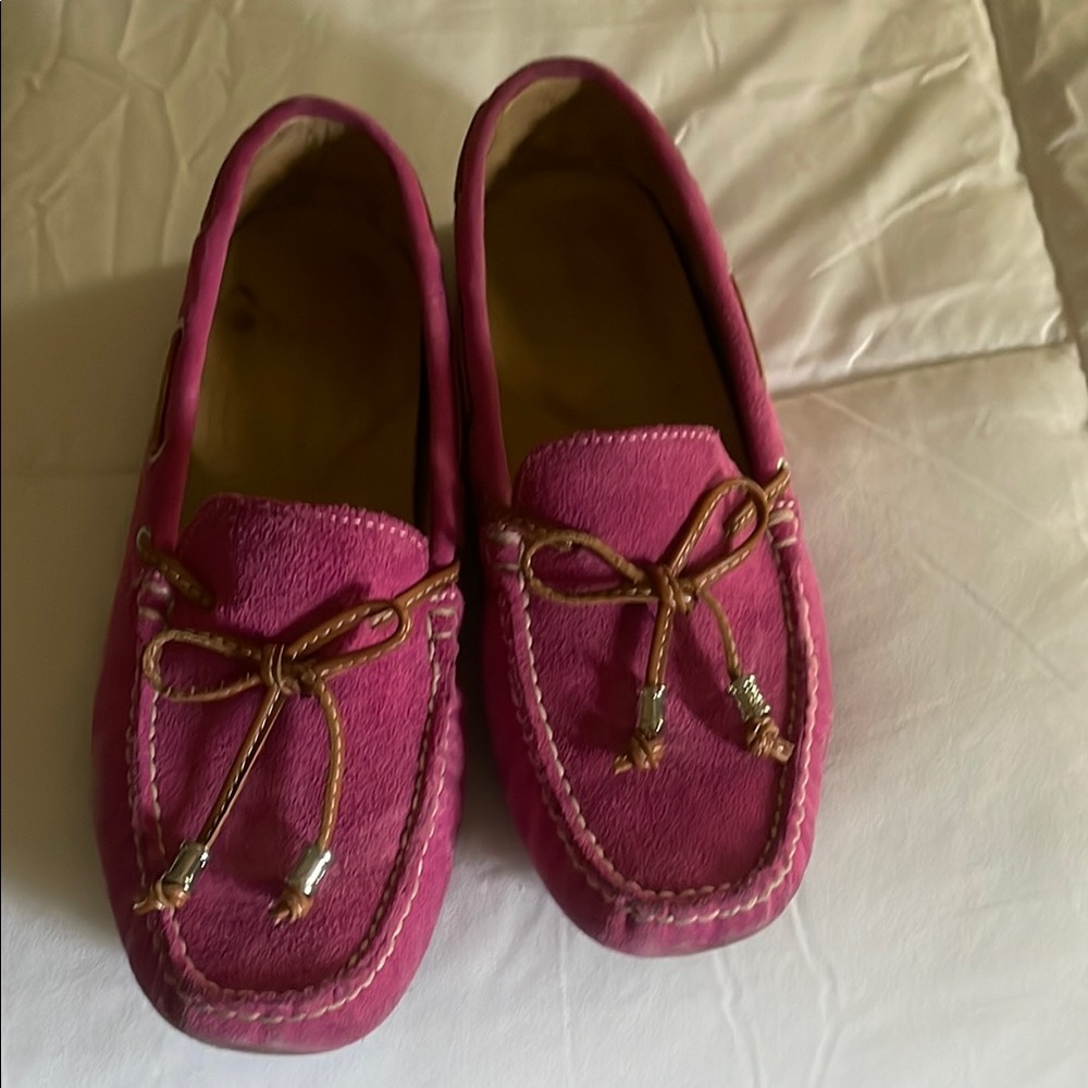 Pink Suede Loafers for Women